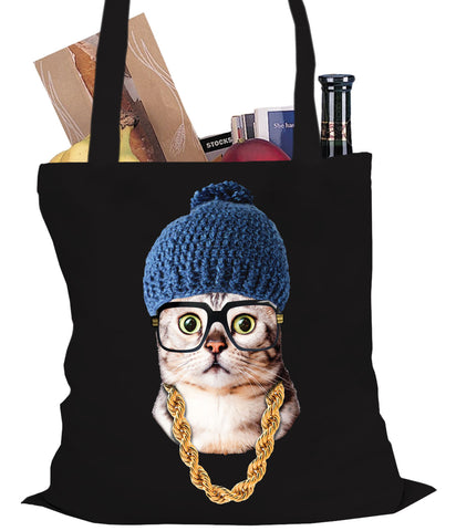Hipster Kitten Tote Bag