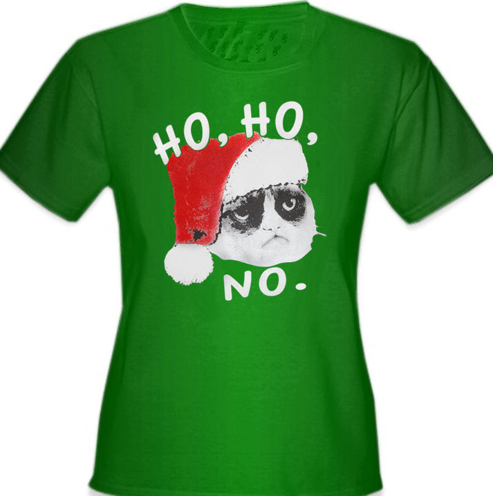 Ho Ho No Angry Cat Girl's T-Shirt