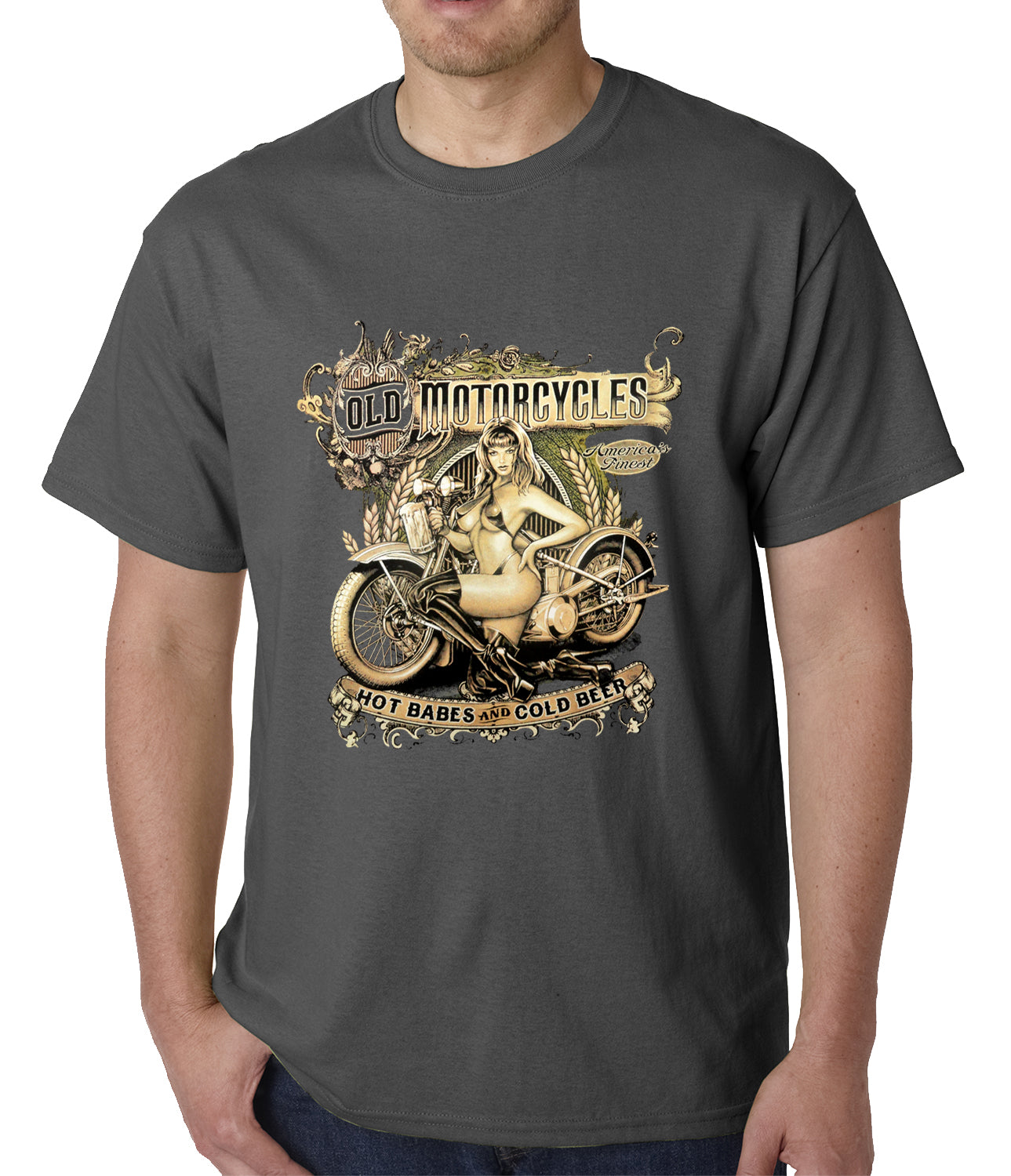 Hot Babes and Cold Beer Biker Mens T-shirt