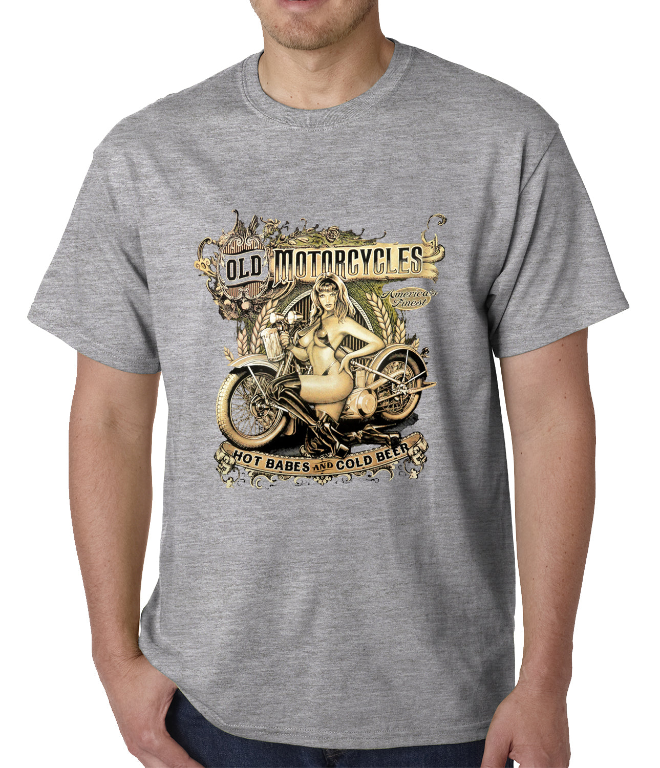 Hot Babes and Cold Beer Biker Mens T-shirt