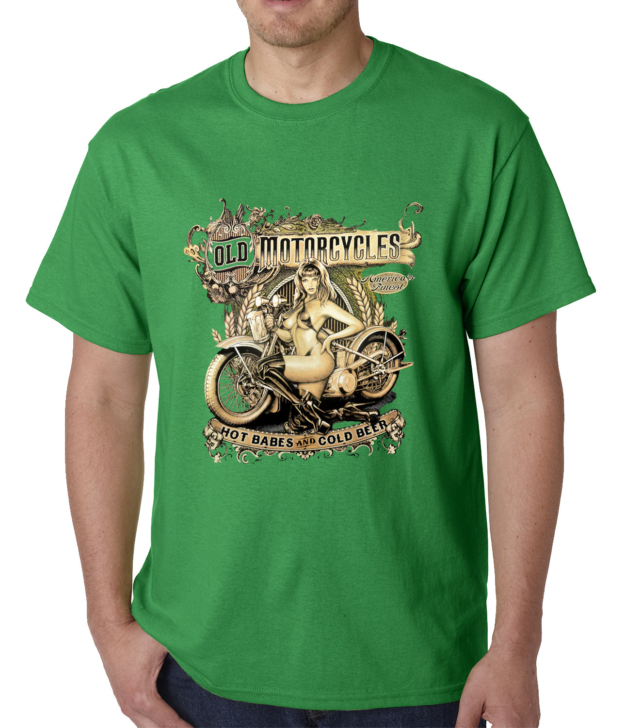 Hot Babes and Cold Beer Biker Mens T-shirt