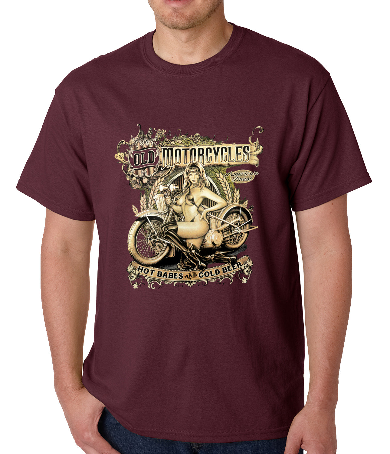 Hot Babes and Cold Beer Biker Mens T-shirt