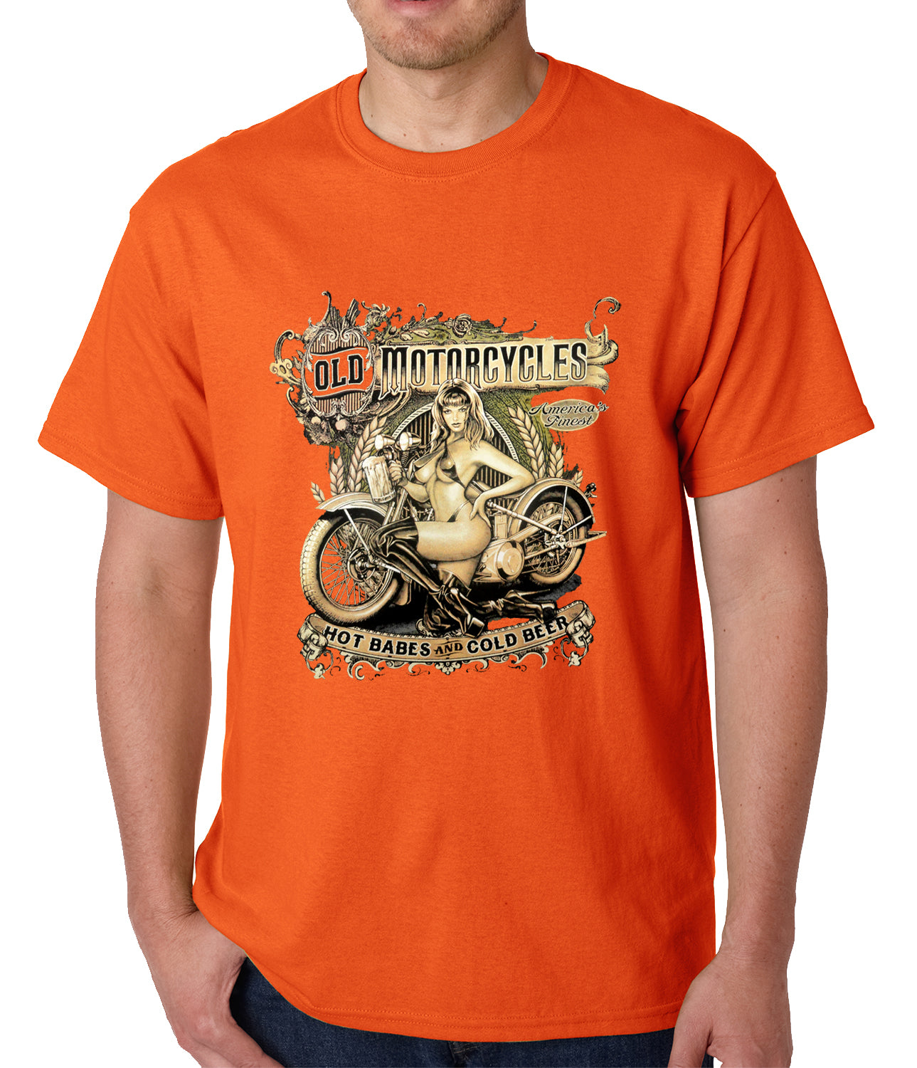 Hot Babes and Cold Beer Biker Mens T-shirt