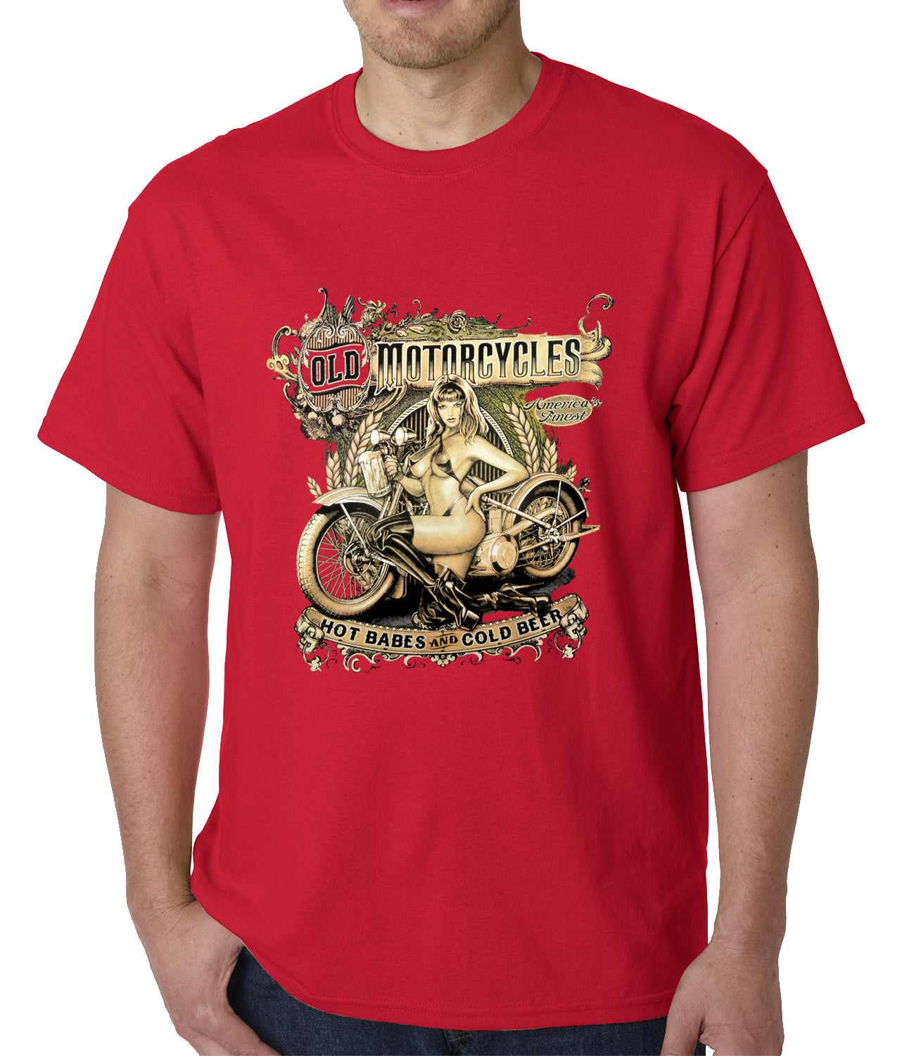 Hot Babes and Cold Beer Biker Mens T-shirt