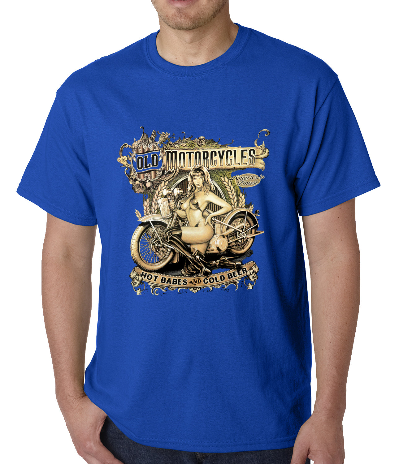 Hot Babes and Cold Beer Biker Mens T-shirt