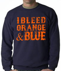 I Bleed Orange And Blue New York Baseball Adult Crewneck