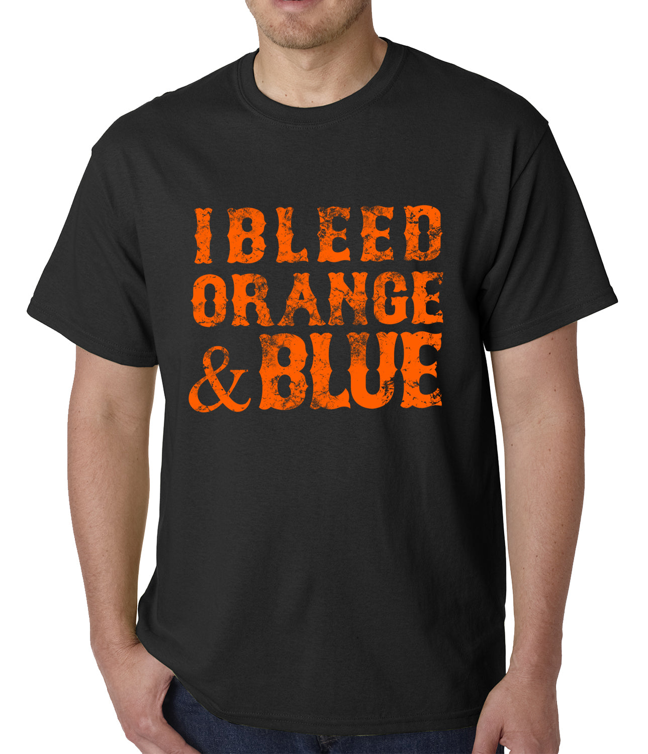 I Bleed Orange And Blue New York Baseball Mens T-shirt