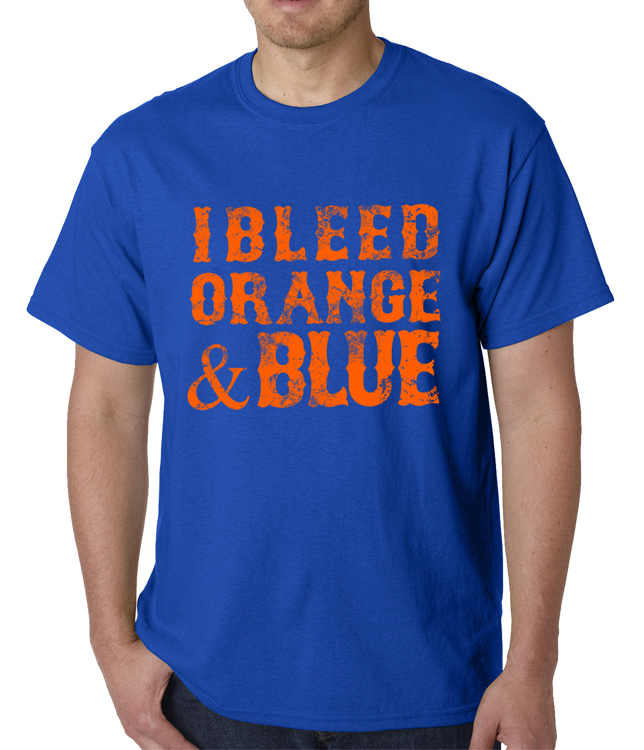I Bleed Orange And Blue New York Baseball Mens T-shirt