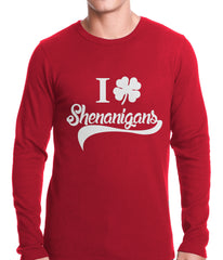 I Clover Shenanigans Funny St Patricks Day Thermal Shirt
