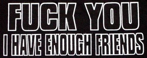 I Have Enough Friends T-Shirt