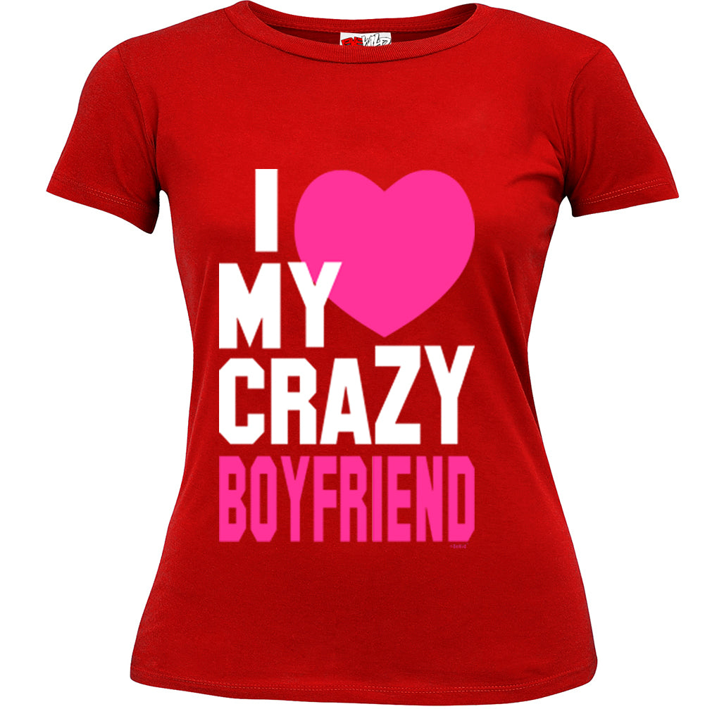 I Heart My Crazy Boyfriend Girl's T-Shirt