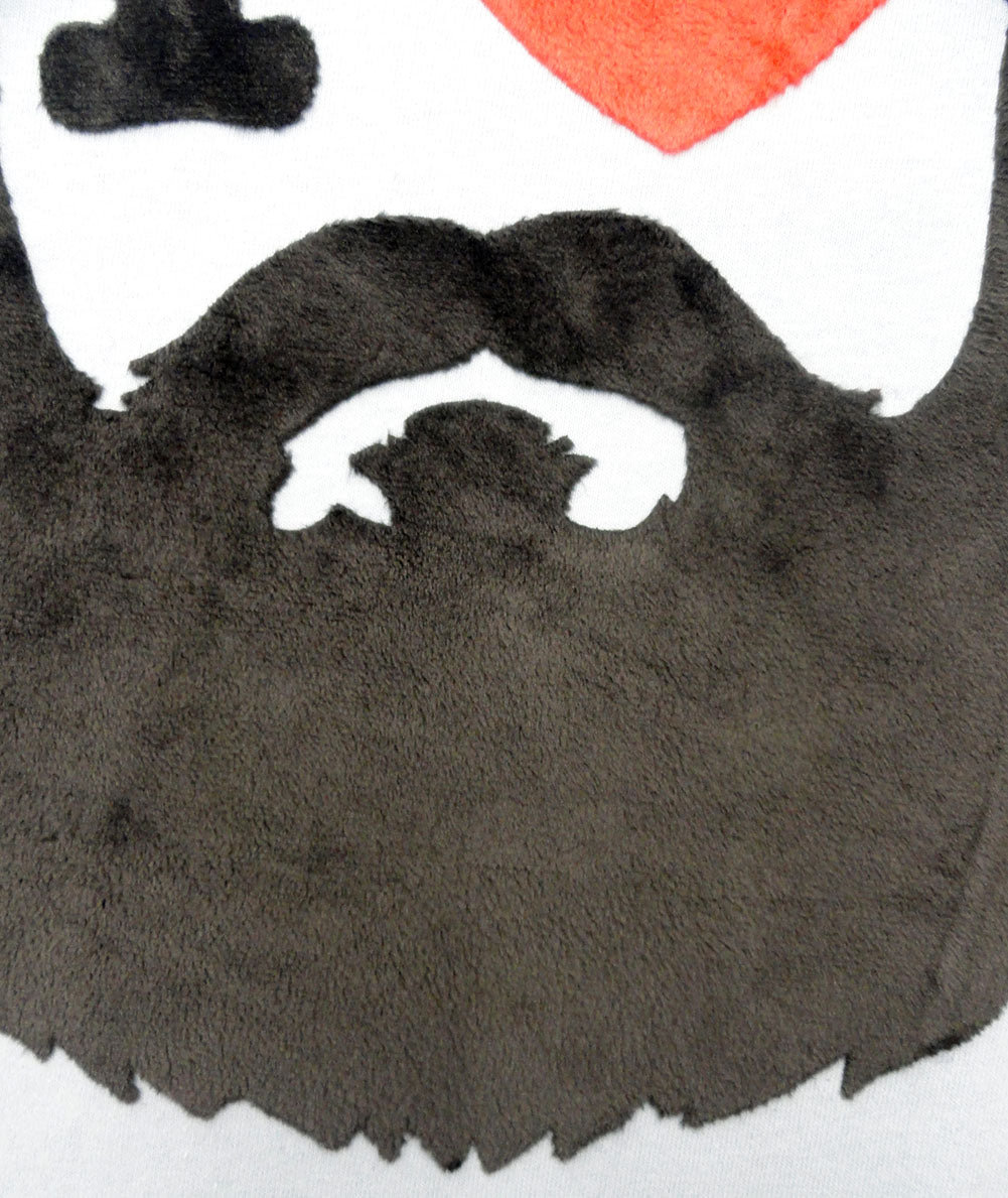 I Love Beards Fuzzy Adult Hoodie