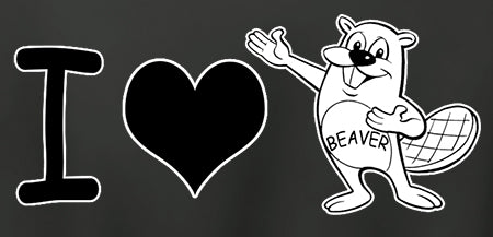 I Love Beavers Girls T-Shirt