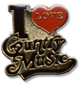I Love Country Music Lapel Pin