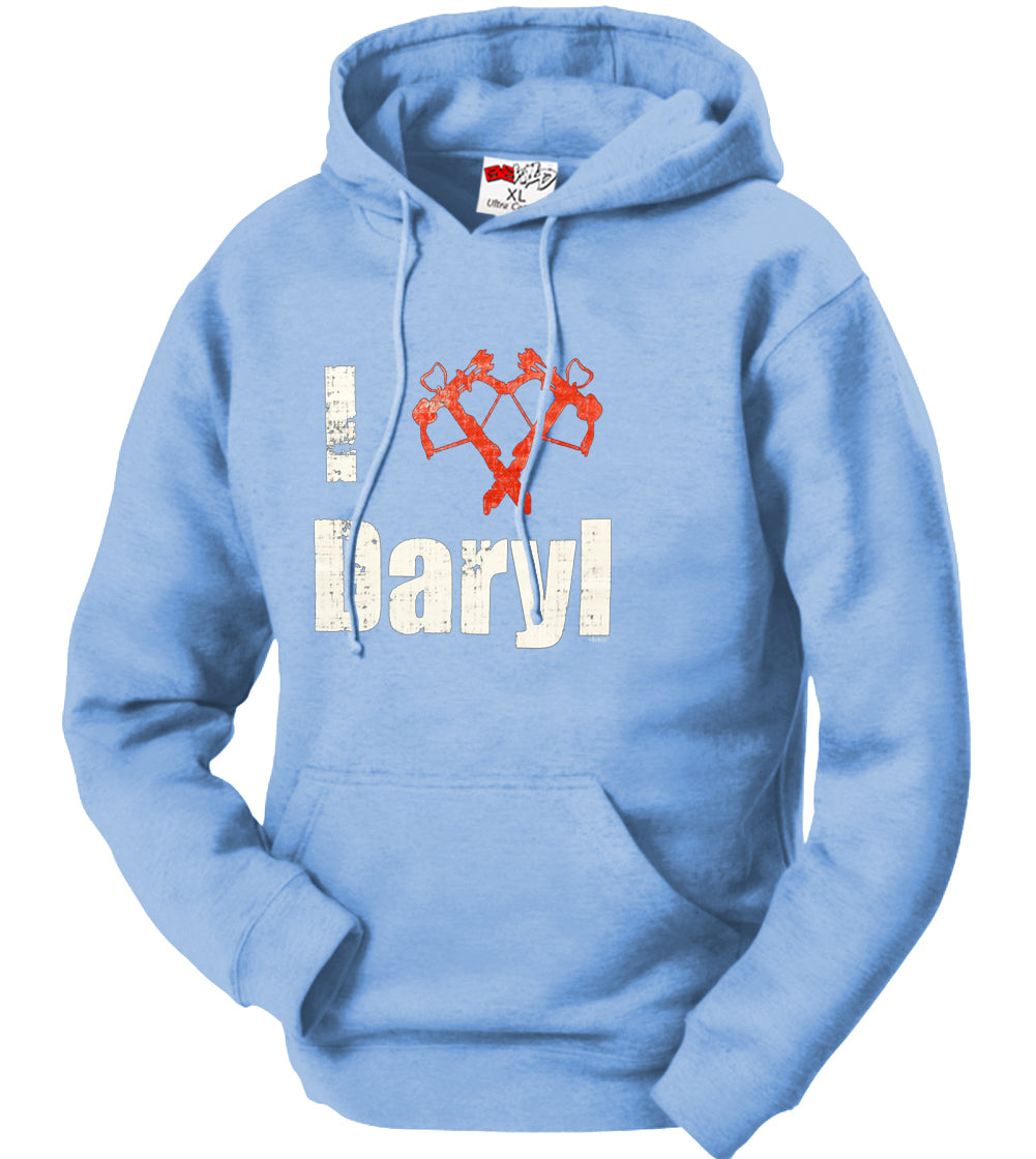 I Love Daryl Crossbow Heart Adult Hoodie