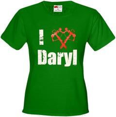 I Love Daryl Crossbow Heart Girl's T-Shirt