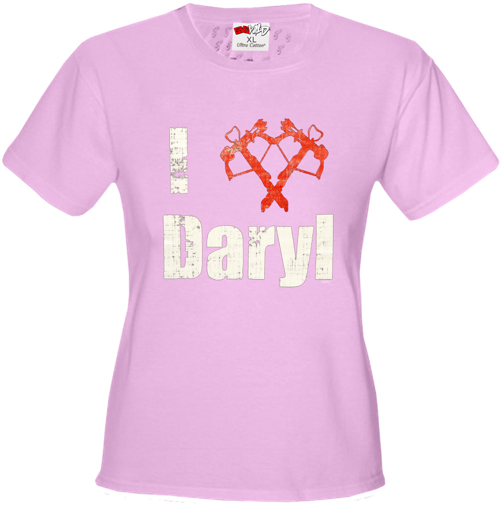 I Love Daryl Crossbow Heart Girl's T-Shirt