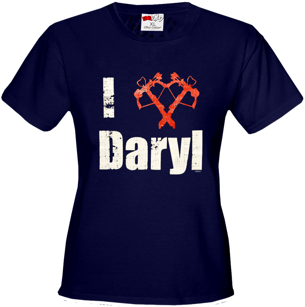 I Love Daryl Crossbow Heart Girl's T-Shirt