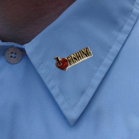 I Love Fishing Lapel Pin