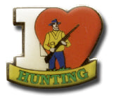 I Love Hunting Lapel Pin