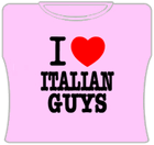 I Love Italian Guys Girls T-Shirt