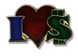 I Love Money Lapel Pin