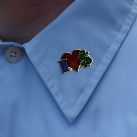 I Love Money Lapel Pin