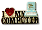 I Love My Computer Lapel Pin