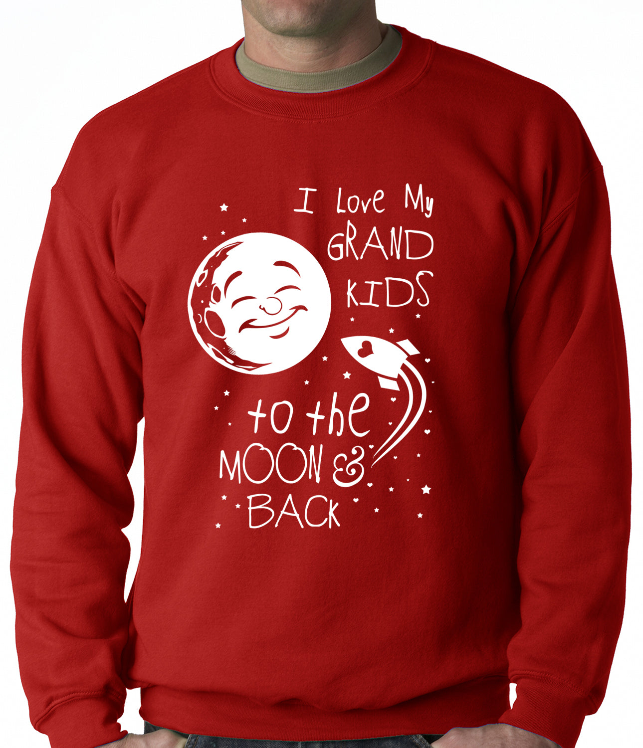 I Love My GrandKids to the Moon and Back Adult Crewneck