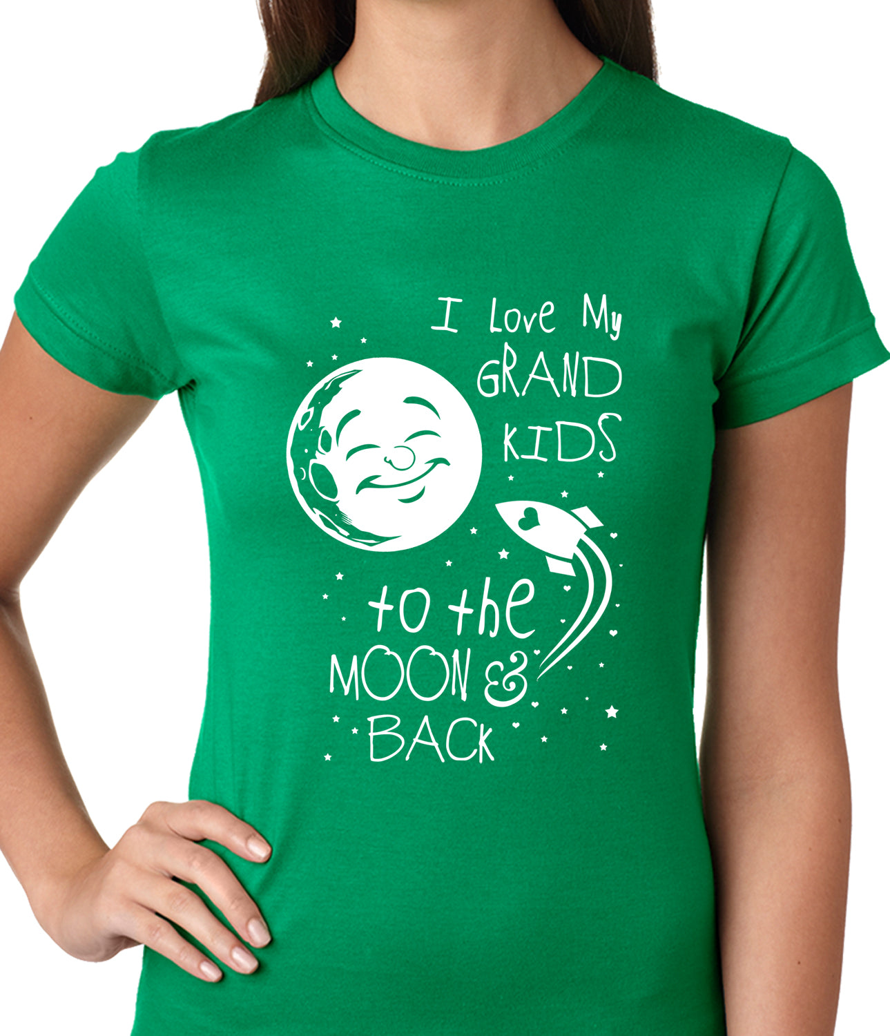 I Love My GrandKids to the Moon and Back Ladies T-shirt