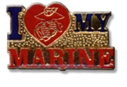 I Love My Marine Lapel Pin