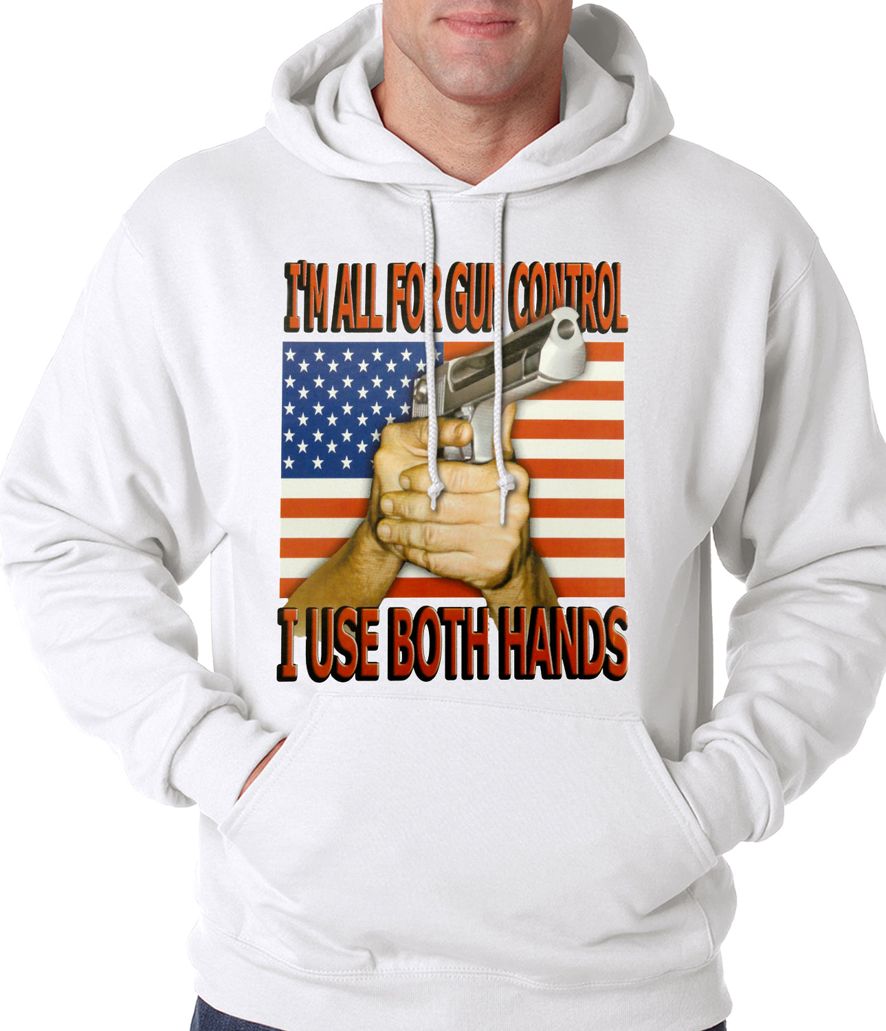 I'm All For Gun Control, I Use Both Hands Adult Hoodie