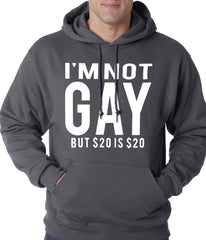I'm Not Gay But 20 Dollars is 20 Dollars Adult Hoodie