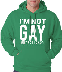 I'm Not Gay But 20 Dollars is 20 Dollars Adult Hoodie
