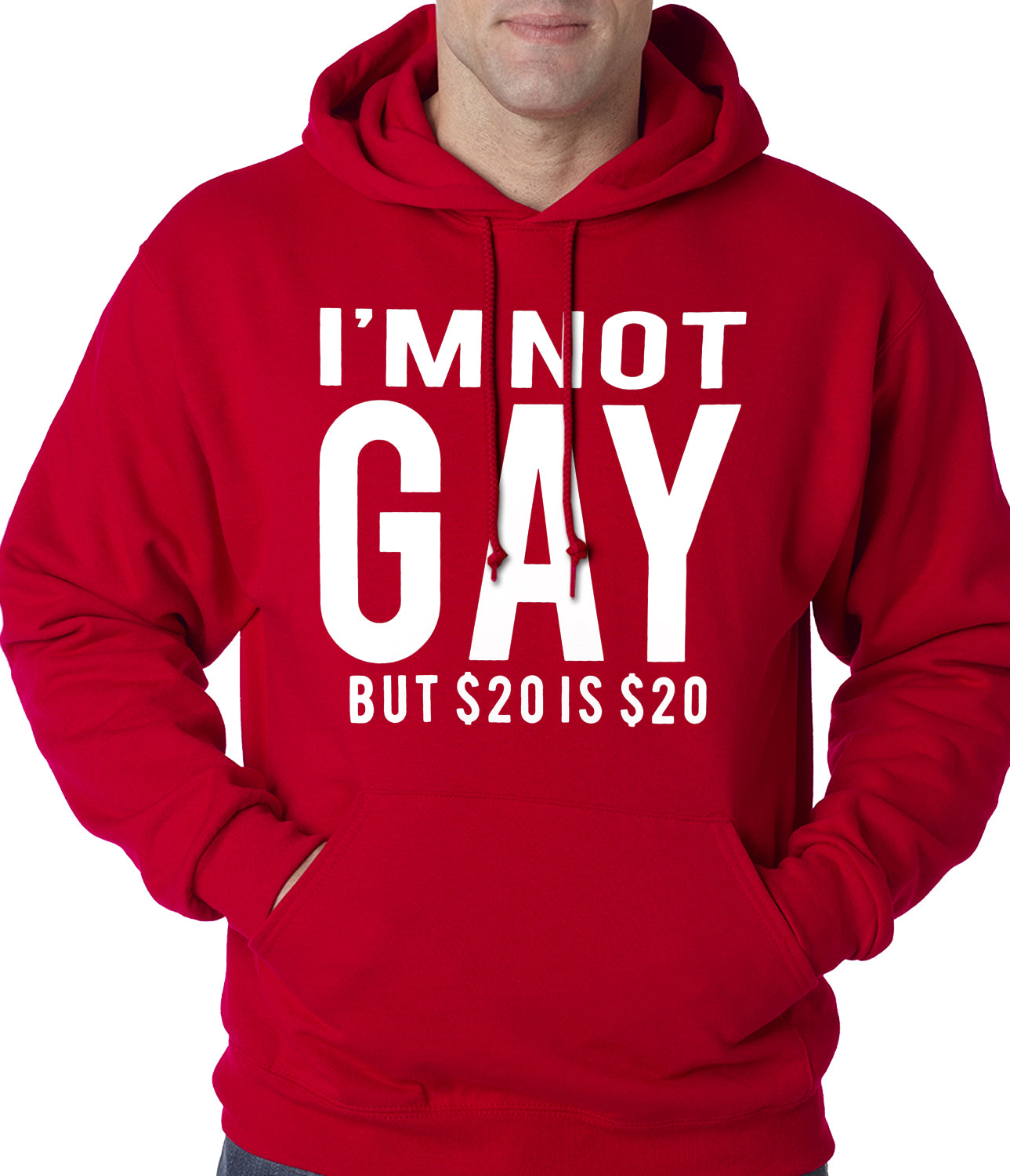 I'm Not Gay But 20 Dollars is 20 Dollars Adult Hoodie