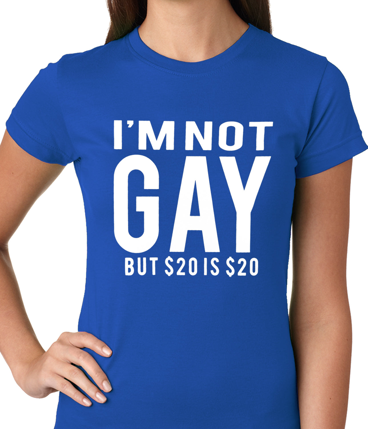 I'm Not Gay But 20 Dollars is 20 Dollars Ladies T-shirt