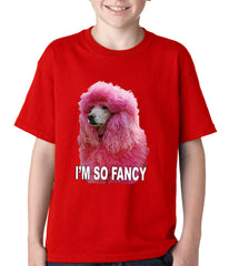 I'm So Fancy - Pink Poodle Kids T-shirt