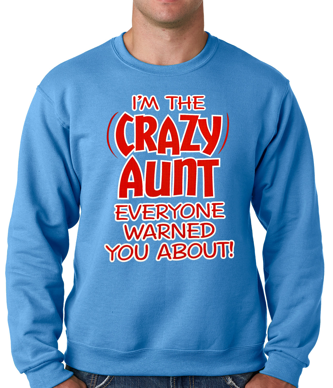 I'm The Crazy Aunt Everyone Warned You About Adult Crewneck