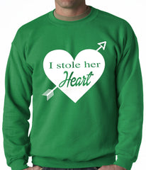 I Stole Her Heart Couples Adult Crewneck