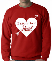 I Stole Her Heart Couples Adult Crewneck