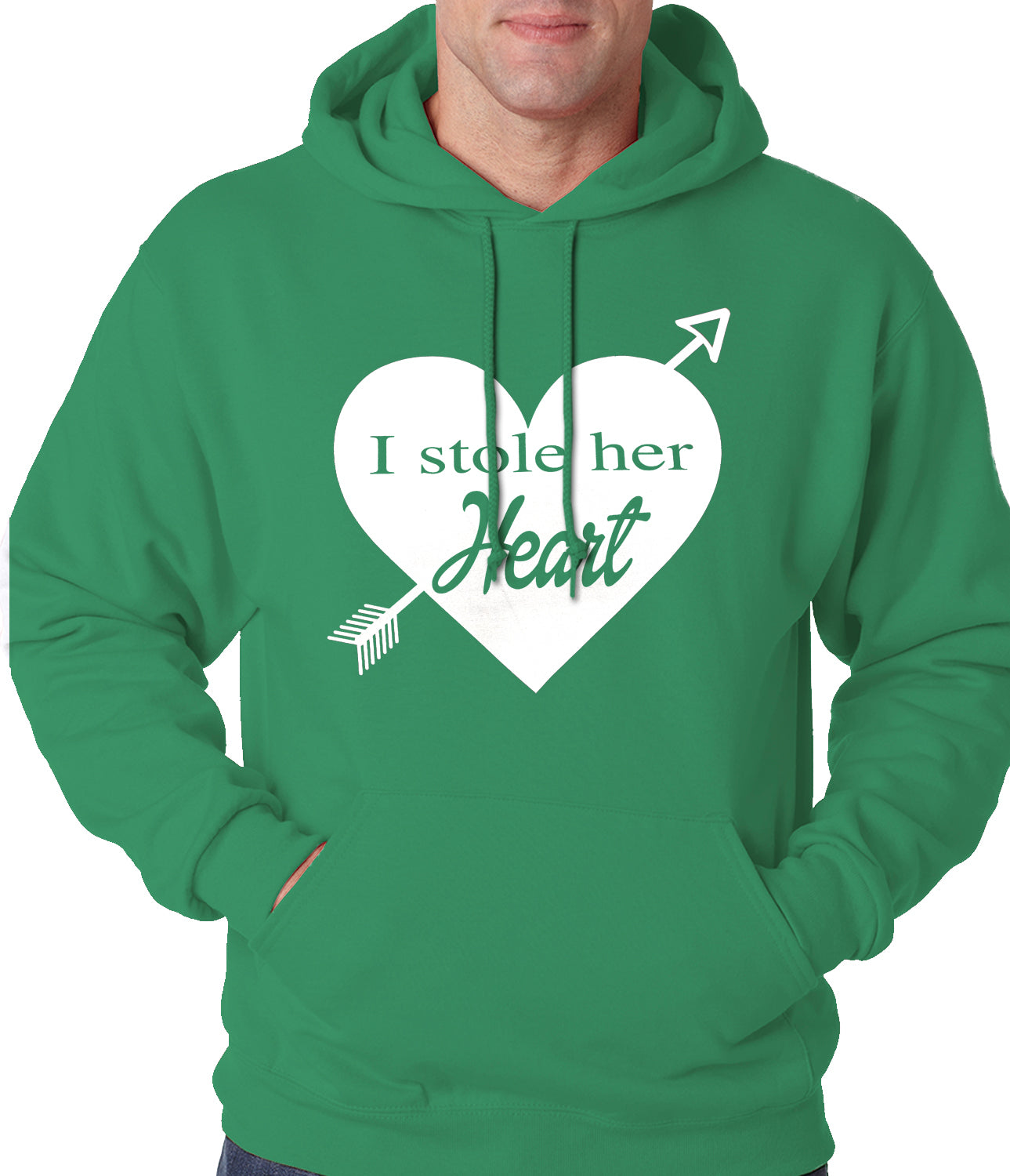 I Stole Her Heart Couples Adult Hoodie
