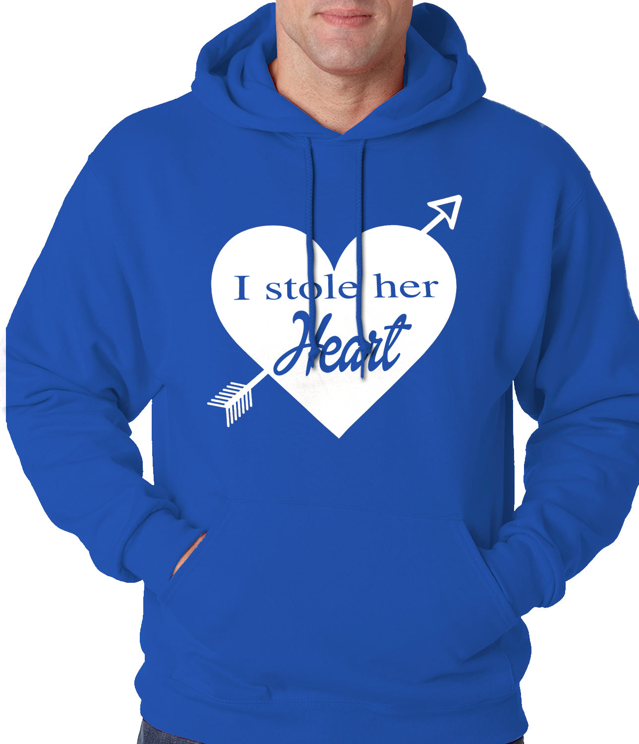 I Stole Her Heart Couples Adult Hoodie