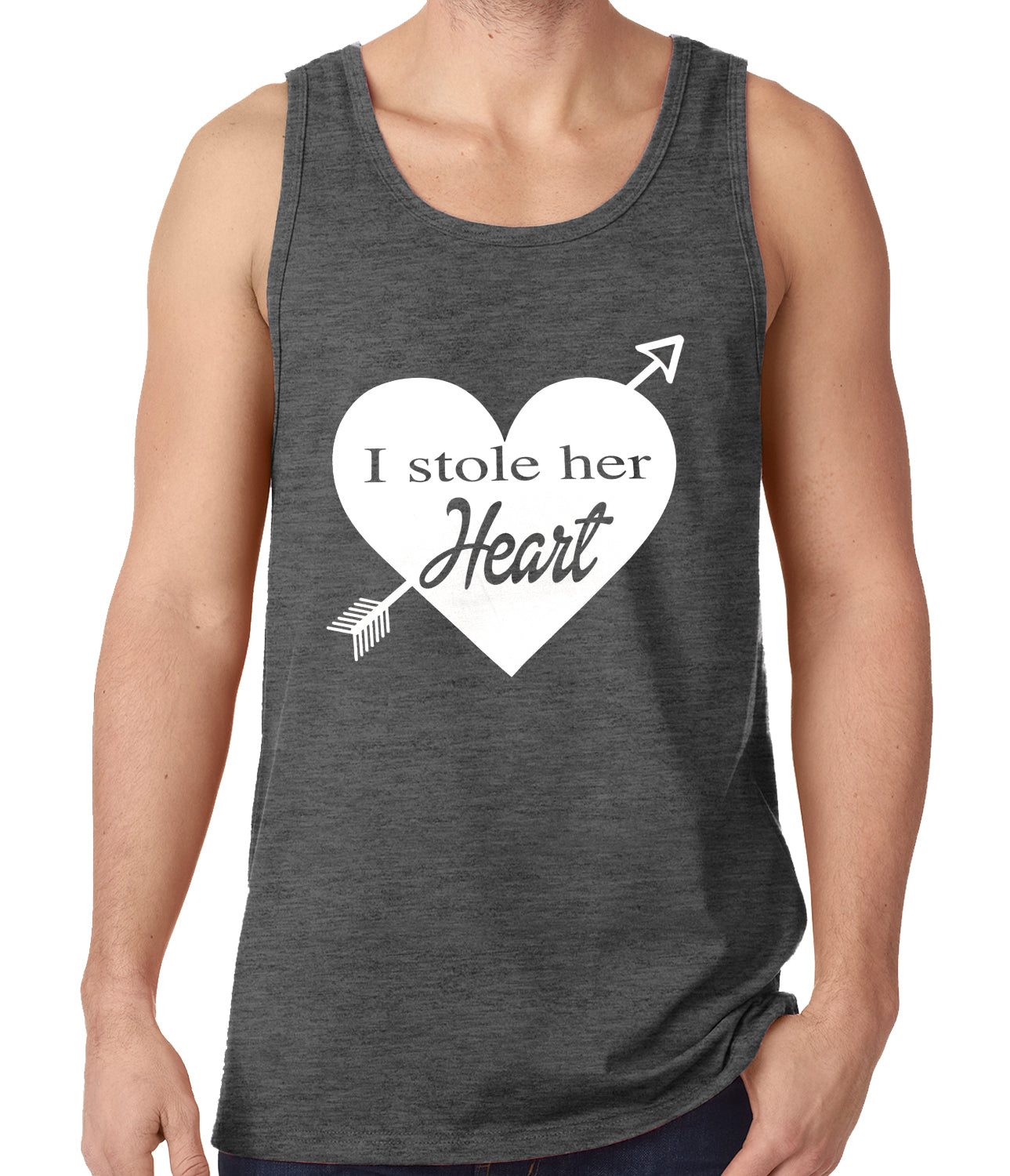 I Stole Her Heart Couples Tank Top