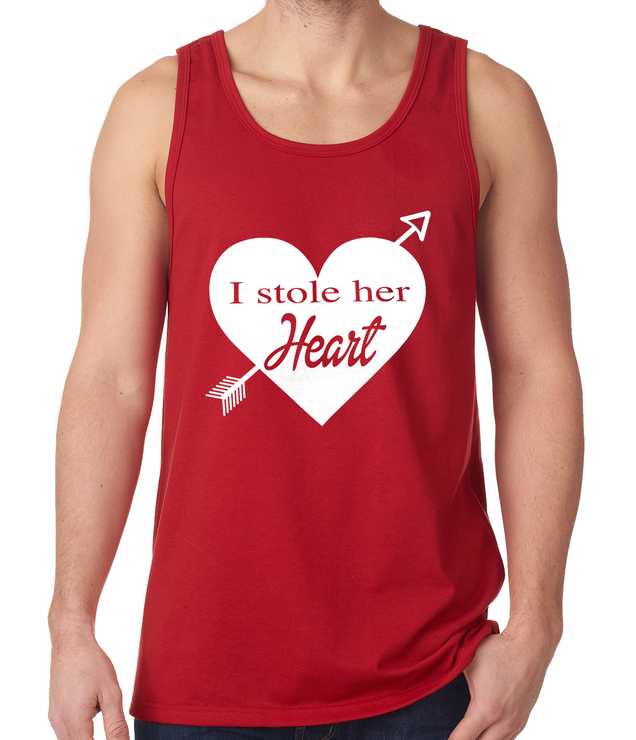 I Stole Her Heart Couples Tank Top