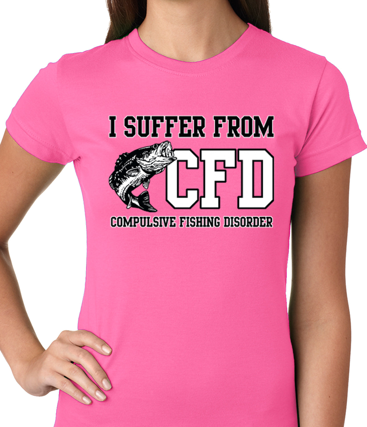 I Suffer From Compulsive Fishing Disorder Ladies T-shirt