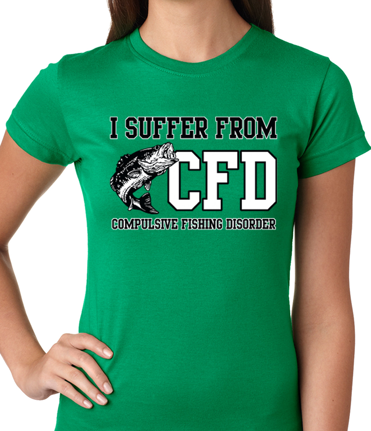 I Suffer From Compulsive Fishing Disorder Ladies T-shirt