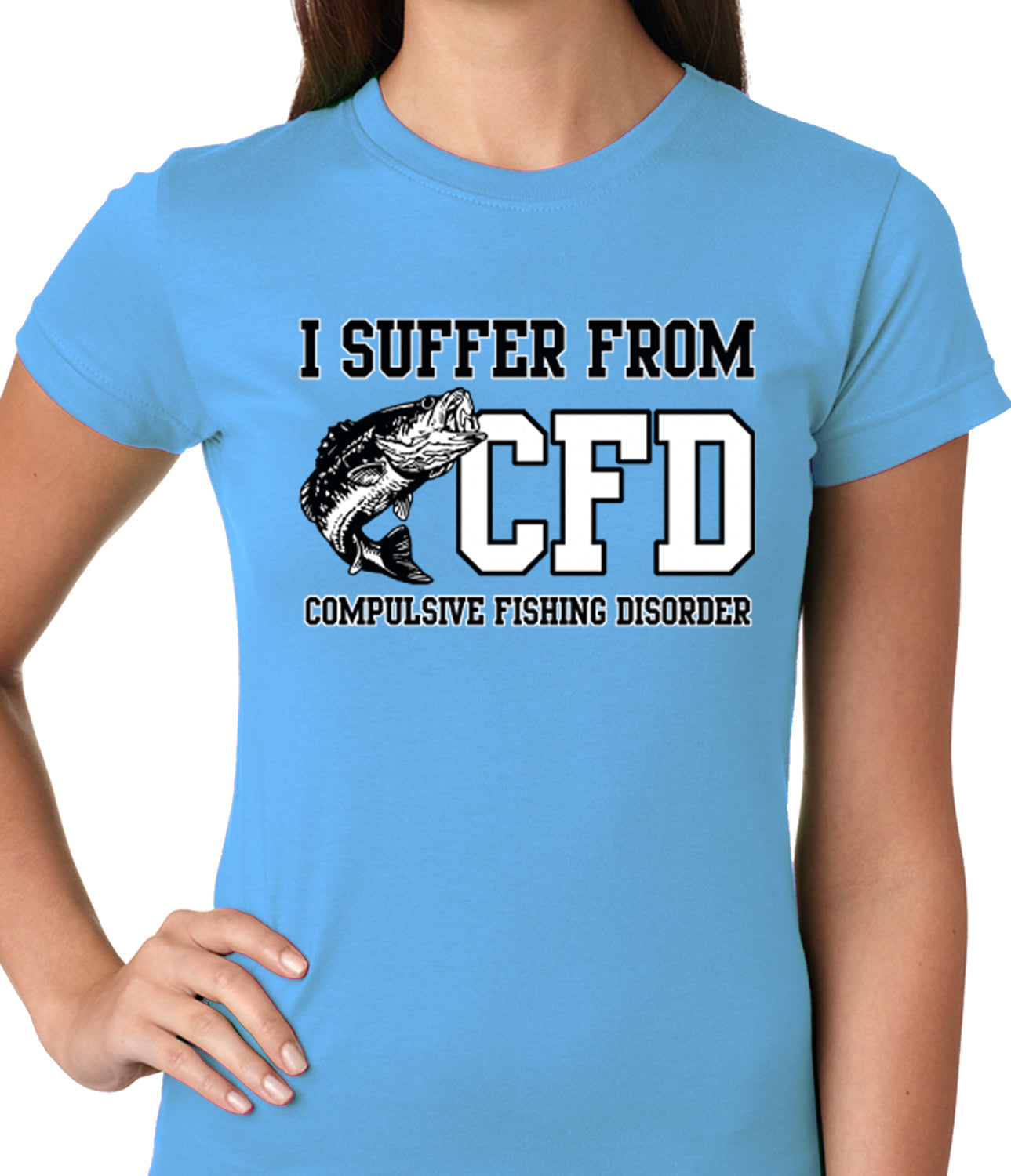 I Suffer From Compulsive Fishing Disorder Ladies T-shirt