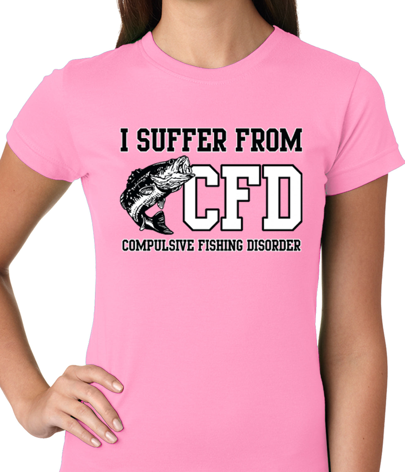 I Suffer From Compulsive Fishing Disorder Ladies T-shirt