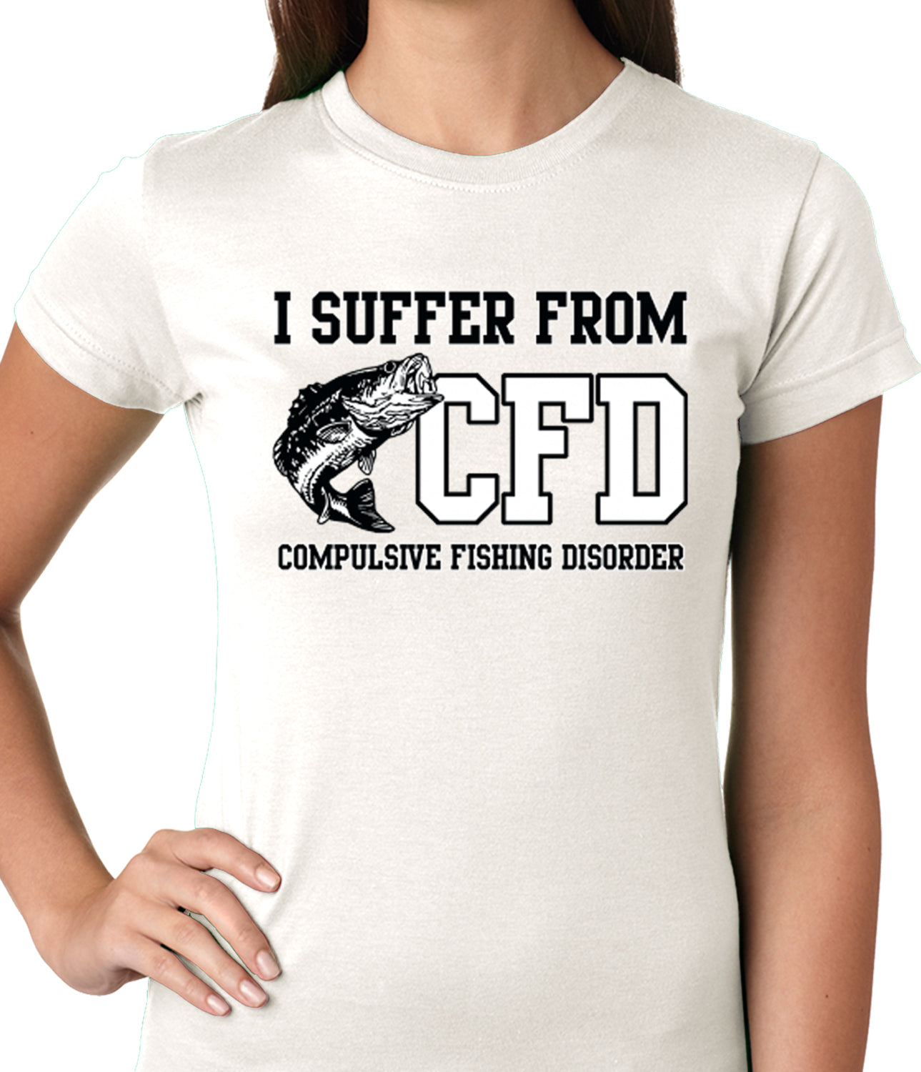 I Suffer From Compulsive Fishing Disorder Ladies T-shirt