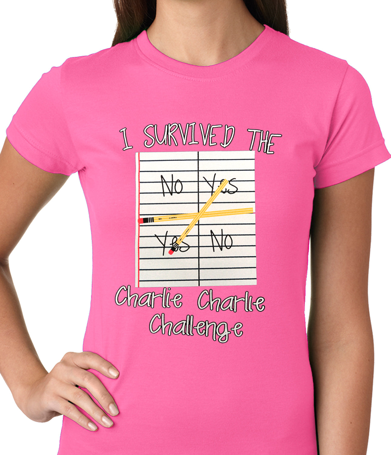 I Survived Charlie Charlie Ladies T-shirt